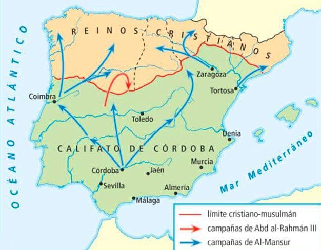 mapa califato cordoba